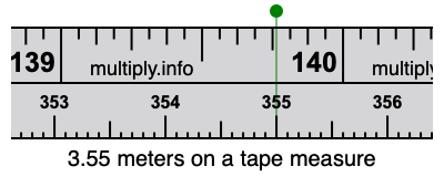 3.55 meters on a tape measure
