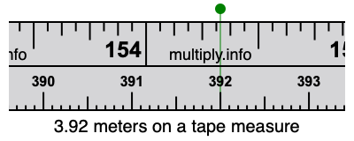 3.92 meters on a tape measure