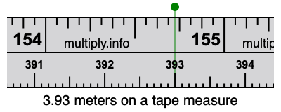 3.93 meters on a tape measure