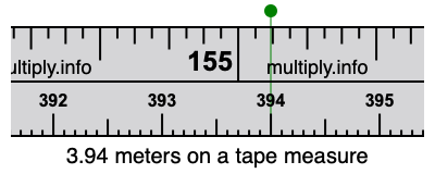 3.94 meters on a tape measure