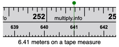 6.41 meters on a tape measure