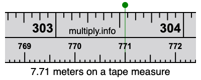 7.71 meters on a tape measure
