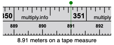 8.91 meters on a tape measure