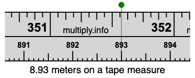 8.93 meters on a tape measure
