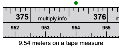 9.54 meters on a tape measure