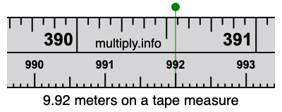 9.92 meters on a tape measure