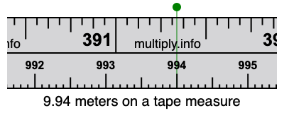 9.94 meters on a tape measure
